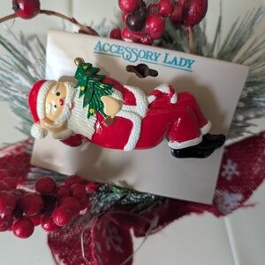 New Vintage Santa Barette